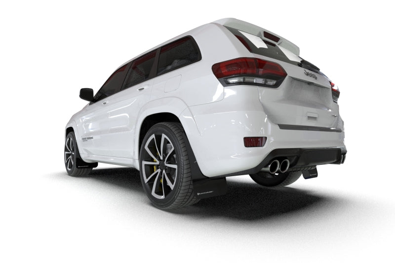 Rally Armor MF134-UR-BLK-WH 18-22 Jeep Grand Cherokee SRT Trackhawk Black UR Mud Flap - White Logo