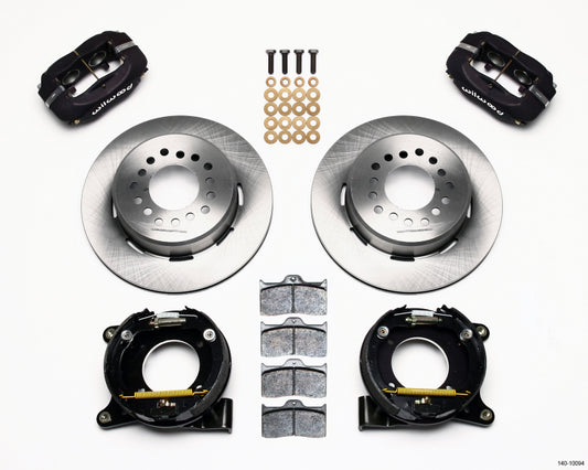 Wilwood WIL140-10094 63-87 GM C10 P/U Rear Brake Kit Black Caliper