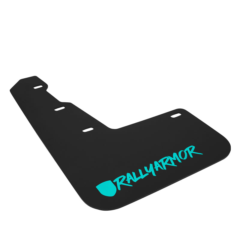 Rally Armor MF32-UR-BLK/TL-X 15-21 Subaru WRX/STI (Sedan ONLY) Black UR Mud Flap w/ Teal Altered Font Logo