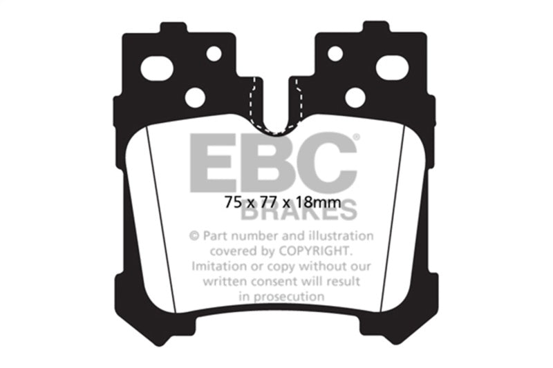 EBC DP41812R 07+ Lexus LS460 4.6 Yellowstuff Rear Brake Pads