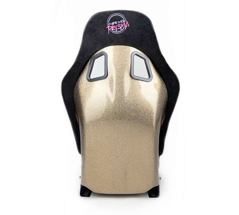 NRG FRP-303BK-ULTRA FRP Bucket Seat ULTRA Edition - Medium (Black Alcantara/Gold Glitter Back)
