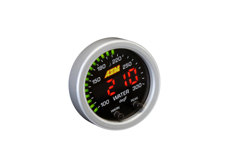AEM 30-0302 X-Series Temperature 100-300F Gauge Kit (ONLY Black Bezel and Water Temp. Faceplate)