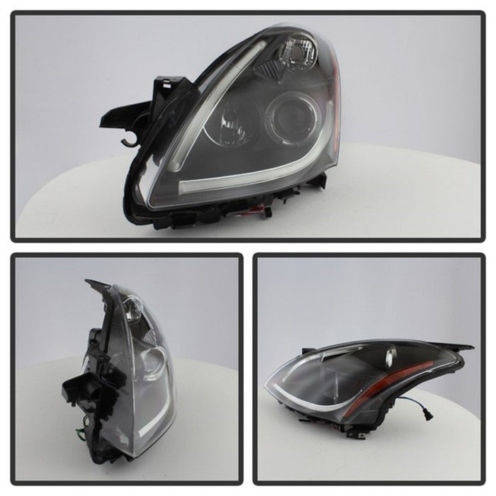 SPYDER 5076830 Spyder Nissan Altima 4Dr 10-12 Projector Headlights Light DRL LED Halo Blk PRO-YD-NA104D-LTDRL-BK