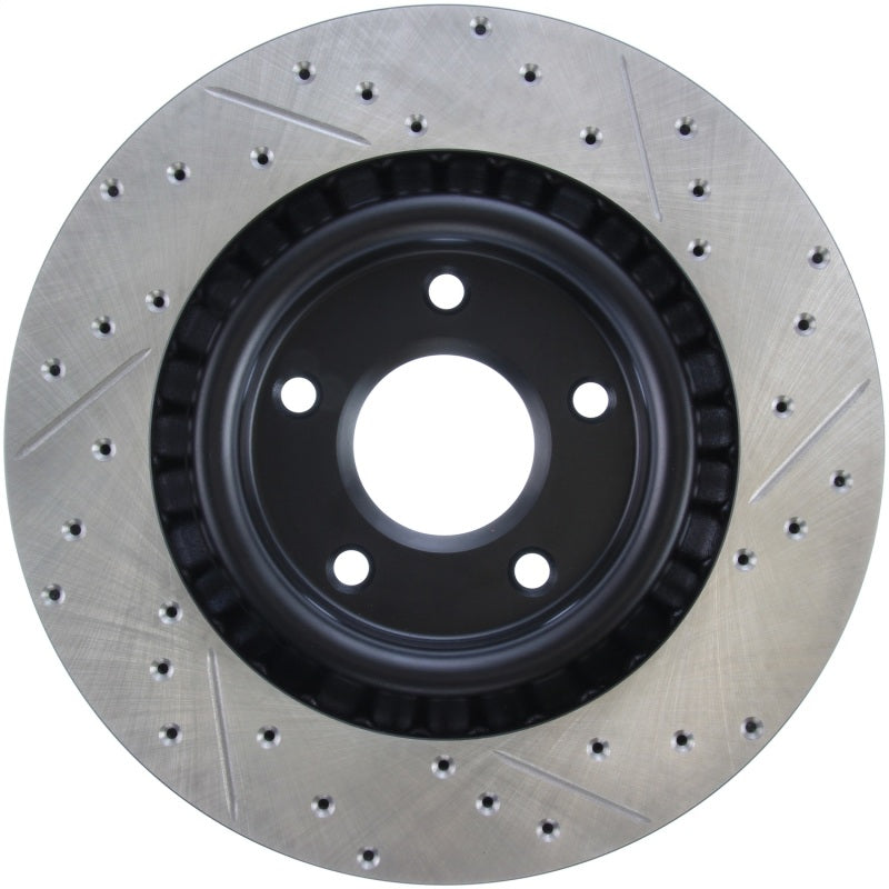 Stoptech 127.62085R StopTech Power Slot 05-07 Cadillac XLR / 06-09 Chevy Corvette Front Right Drilled & Slotted Rotors