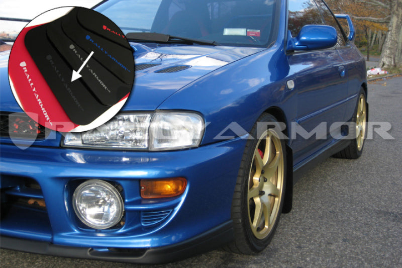 Rally Armor MF2-UR-BLK/GRY 93-01 Subaru Impreza RS Black UR Mud Flap w/ Grey Logo