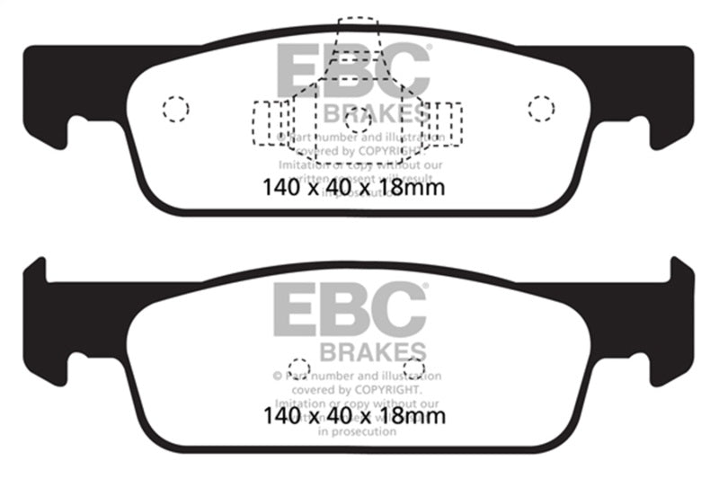 EBC DP42146R 2016-2017 Smart Fortwo 0.9L Turbo Yellowstuff Front Brake Pads