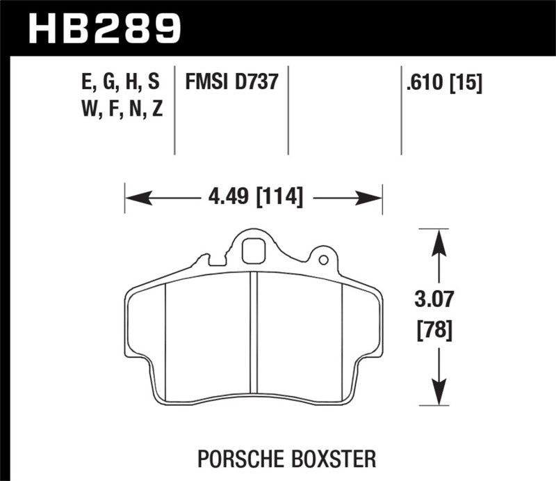 Hawk Performance HB289N.610 Hawk HP+ Street Brake Pads