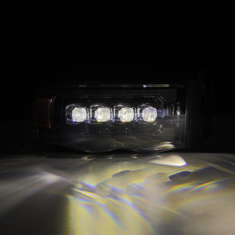 AlphaRex 880566 02-05 Dodge RAM 1500 NOVA LED Proj Headlights Alpha Black w/Activ Light/Seq Signal