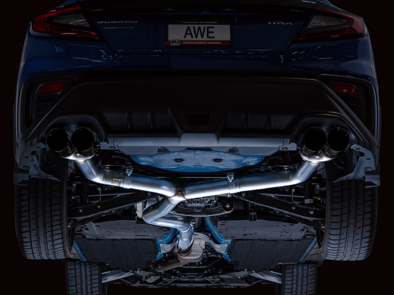 AWE Tuning 3020-43979 2022+ VB Subaru WRX Track Edition Exhaust - Diamond Black Tips