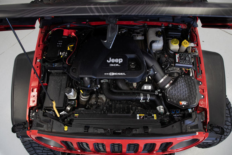 K&N Engineering 63-1587 K&N 20-21 Jeep Wrangler V6-3.0L DSL AirCharger Performance Intake