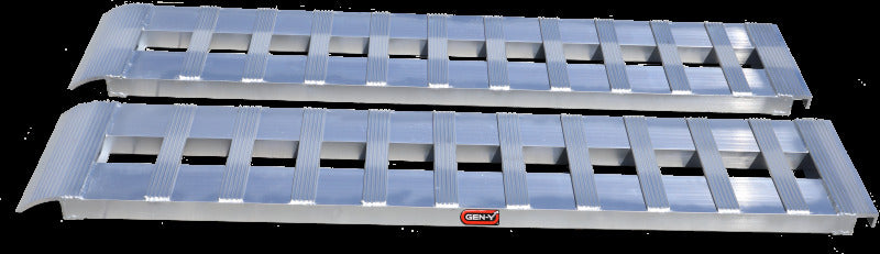 GEN-Y Hitch GH-16096 Gen-Y Heavy-Duty 8ft Aluminum Loading Ramps 15in x 96in 5K Capacity Per Ramp - Pair
