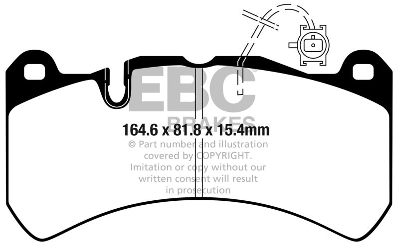 EBC DP42354R 2016+ Alfa Romeo Giulia 2.9L Twin Turbo Yellowstuff Front Brake Pads