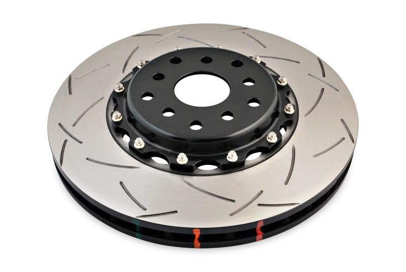 DBA DBA5654BLKS-10 04-07 STi/2017 BRZ w/Perf. Pkg. 10 Hole Front Slotted 5000 Series 2/PC Rotor Assembled w/Blk Hat