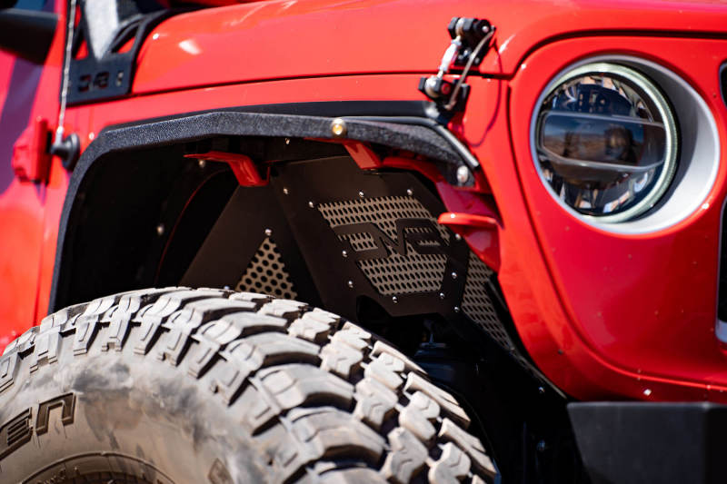 DV8 Offroad INFEND-03FB 2018+ Jeep Wrangler JL Front Inner Fenders - Black