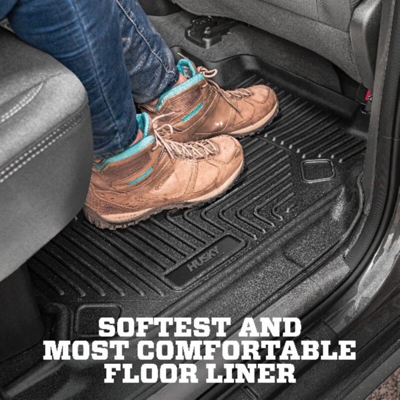 Husky Liners 53751 2018 Toyota Tacoma Crew/Extended Cab X-Act Contour Black Front Floor Liners