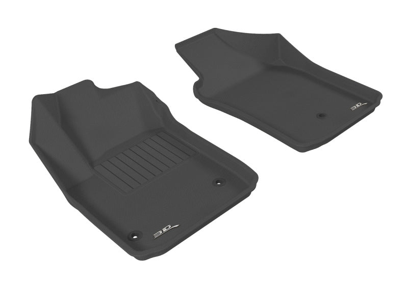 3D MAXpider L1FA00311509 2012-2019 Fiat 500/500E Kagu 1st Row Floormat - Black