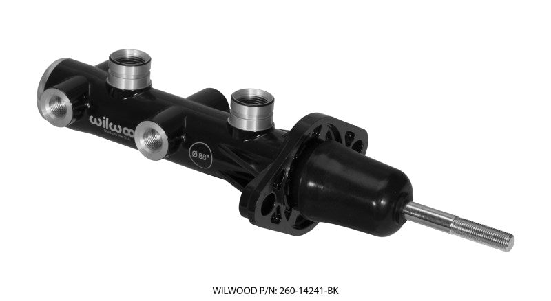 Wilwood WIL260-14241-BK Tandem M/C Remote Mnt 7/8in Bore Black