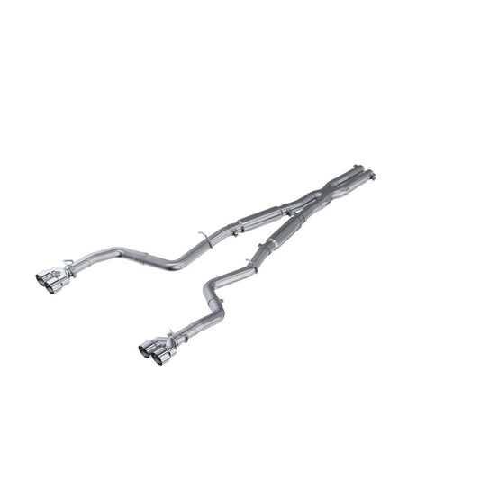 MBRP S7115AL 15-16 Dodge Challenger RT 5.7L Aluminized Steel 3in Dual Rear Cat-back Quad Tips - Street