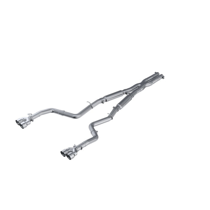 MBRP S7115AL 15-16 Dodge Challenger RT 5.7L Aluminized Steel 3in Dual Rear Cat-back Quad Tips - Street