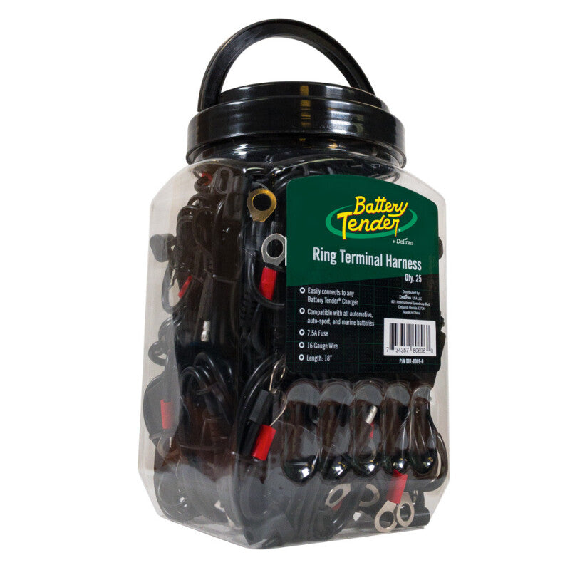 Battery Tender 081-0069-6-J25 Ring Terminal Accessory Cable Jar of 25