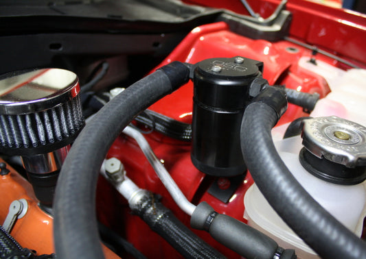 J&L 3060D-B 15-17 Dodge Hellcat 6.2L Hemi Driver Side Oil Separator 3.0 - Black Anodized