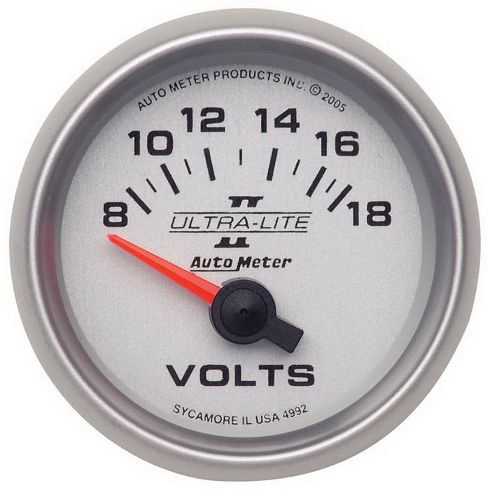 Autometer ATM4992 2-1/16in U/L II Voltmeter 8-18 Short Swp