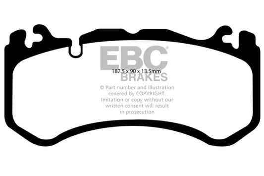 EBC DP41939R 12+ Maserati Quattroporte 3.8 Twin Turbo Yellowstuff Front Brake Pads