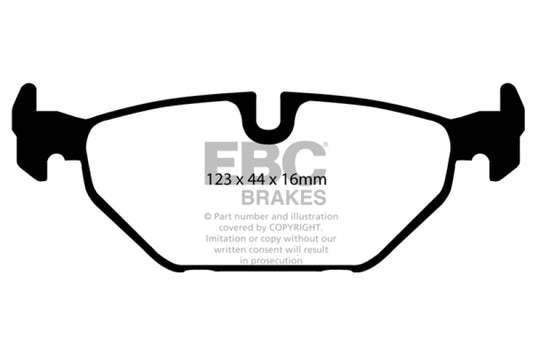 EBC DP41405R 99-01 Saab 9-5 2.3 Turbo (Aero) Yellowstuff Rear Brake Pads