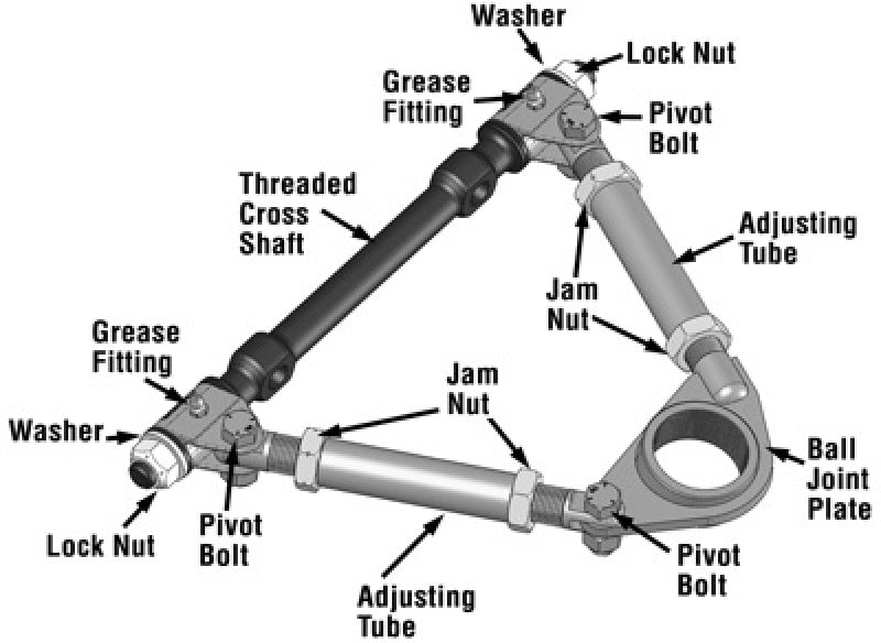 SPC Performance 92142 Pro Series Front Adjustable Upper Control Arm (Chrysler Thread-In 10deg) (Race Only)