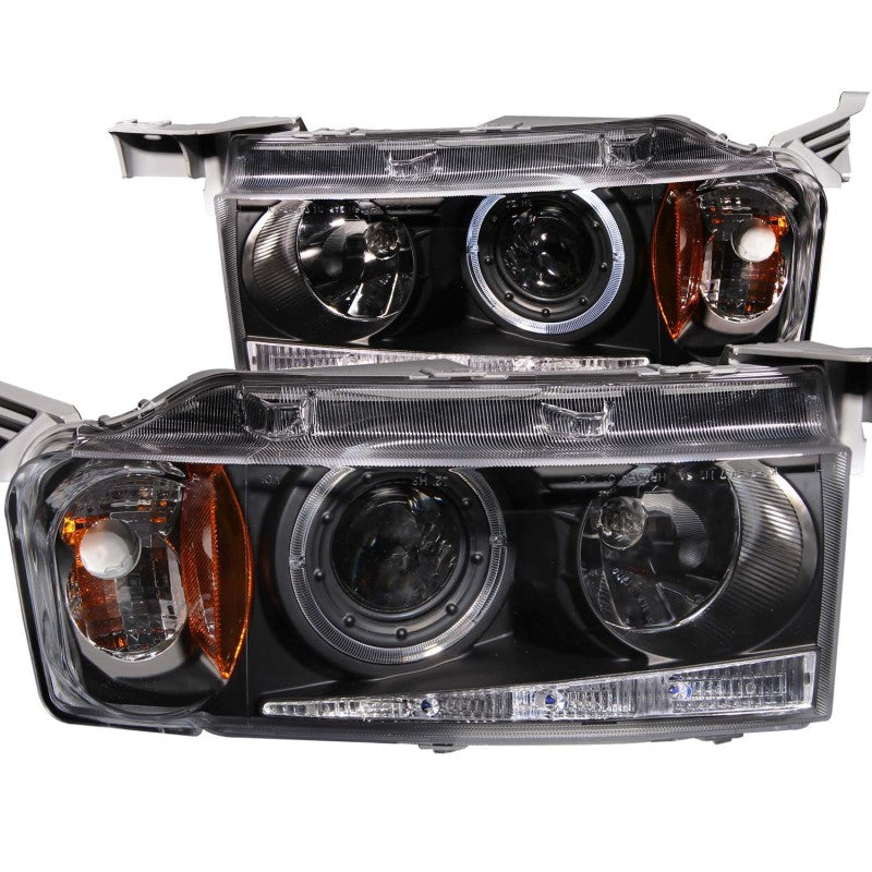 ANZO 121347 2004-2007 Scion Xb Projector Headlights w/ Halo Black G2