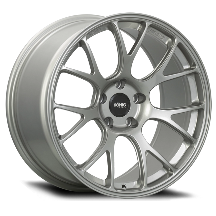Konig F1MN851425S Forged F1M 18X9.5 5X114.3 ET25 Ash Silver Knurled Bead