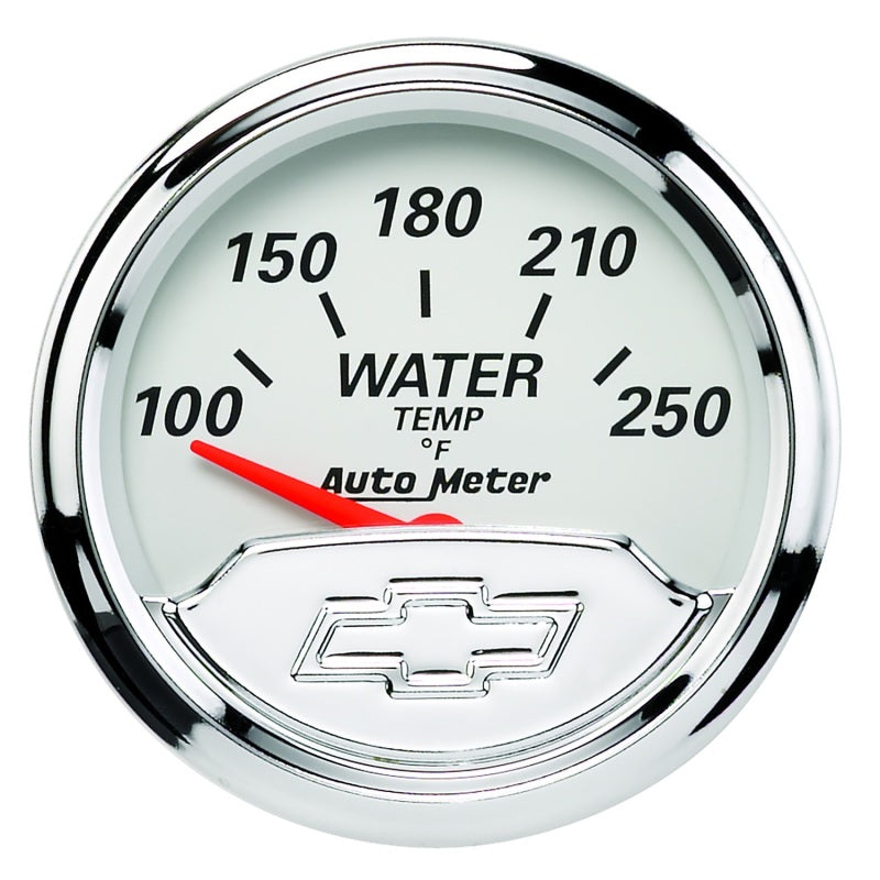 AutoMeter 1337-00408 Autometer Chevy Vintage 2in 100-250 Deg F Short Sweep Electronic Water Temp Gauge