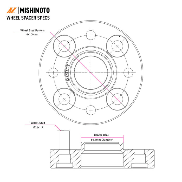 Mishimoto MMWS-010-300BK Wheel Spacers - 5x120 - 67.1 - 30 - M14 - Black