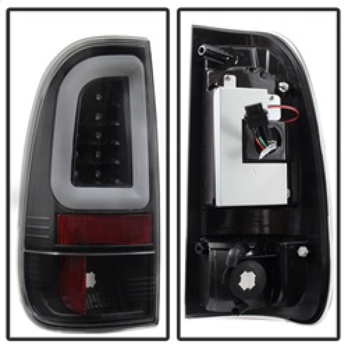 SPYDER 5084712 Spyder 08-16 Ford Super Duty F-250 V3 Light Bar LED Tail Lights - Black (ALT-YD-FS07V3-LBLED-BK)