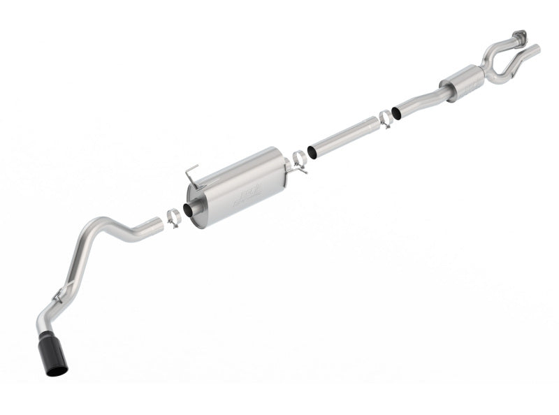 Borla 140798BC S-Type Cat-Back 17-19 Ford F-250/350 Super Duty Side Exit Exhaust - Black Chrome Tip