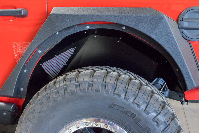 DV8 Offroad INFEND-03RB 2018+ Jeep Wrangler JL Rear Inner Fenders - Black