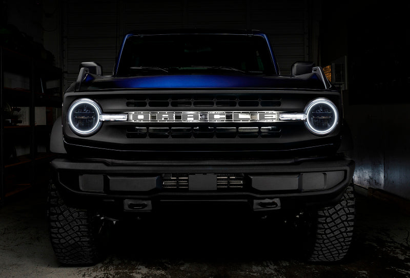 ORACLE Lighting 1471-330 Oracle 21-22 Ford Bronco Headlight Halo Kit w/DRL Bar - Base Headlights -w/RF Cntrl SEE WARRANTY