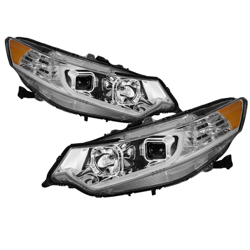 SPYDER 9042225 xTune 09-14 Acura TSX Projector Headlights - Light Bar DRL - Chrome (PRO-JH-ATSX09-LB-C)