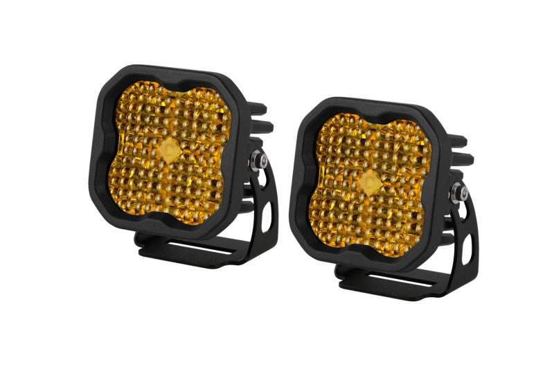 Diode Dynamics DD6125P SS3 LED Pod Sport - Yellow Flood Standard (Pair)