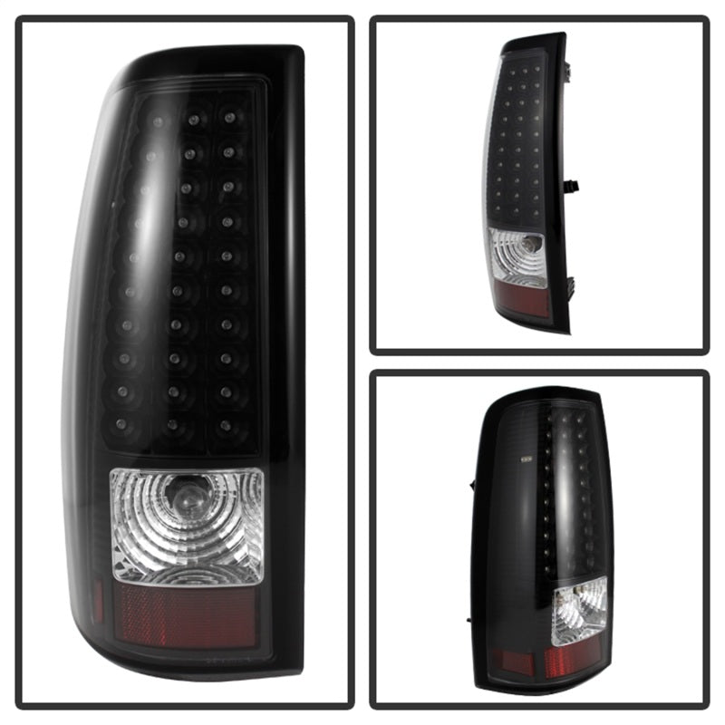 SPYDER 5008763 xTune 03-06 Silverado 1500/2500 (Will Not Fit Stepside) LED Tail Lights Black ALT-ON-CS03-LED-BK