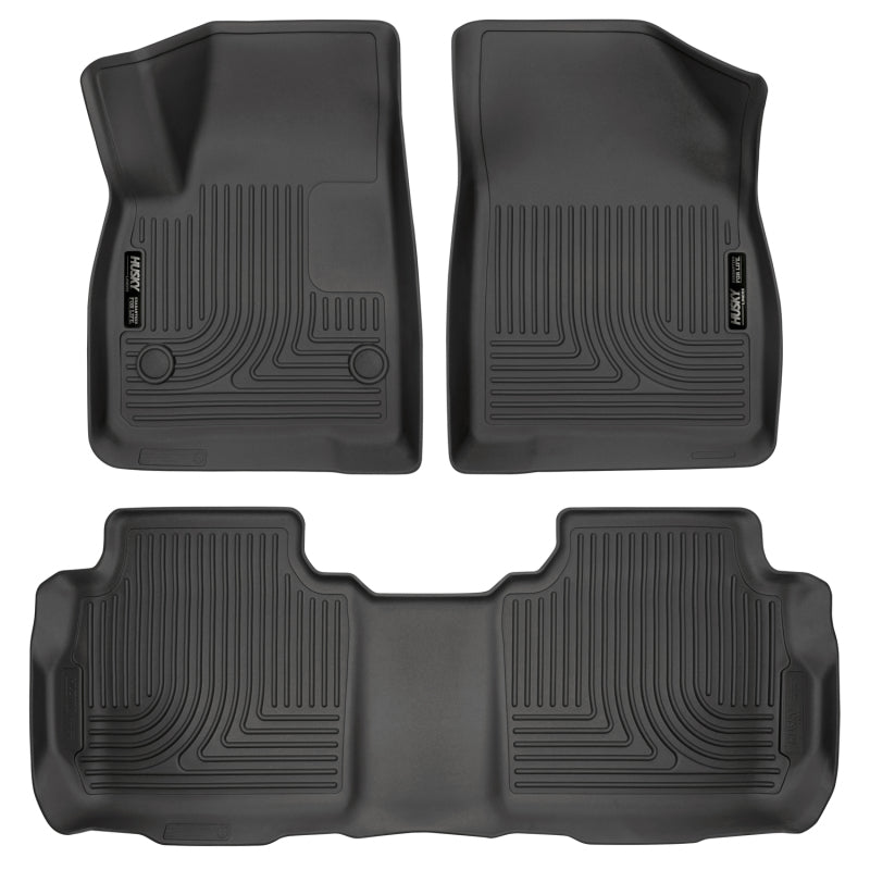 Husky Liners 99141 Weatherbeater 17-23 Cadillac XT5 / 17-23 GMC Acadia Front & 2nd Seat Floor Liners - Blk