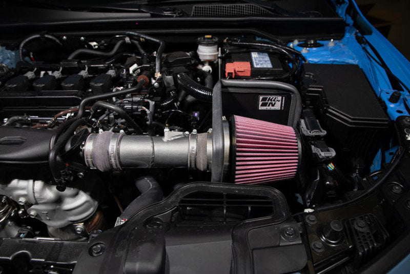 K&N Engineering 69-1509TC K&N 2022 Honda Civic 1.5L Turbo L4 Silver Typhoon Intake