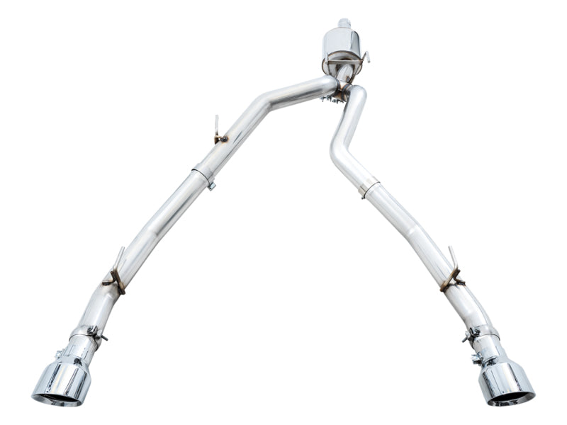 AWE Tuning 3015-32002 09-18 RAM 1500 5.7L (w/Cutouts) 0FG Dual Rear Exit Cat-Back Exhaust - Chrome Silver Tips