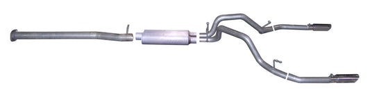 Gibson 5627 08-09 Chevrolet Silverado 1500 LS 4.8L 2.25in Cat-Back Dual Split Exhaust - Aluminized