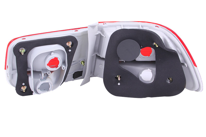 ANZO 221147 1996-2000 Honda Civic Taillights Red/Clear - OEM 4pc