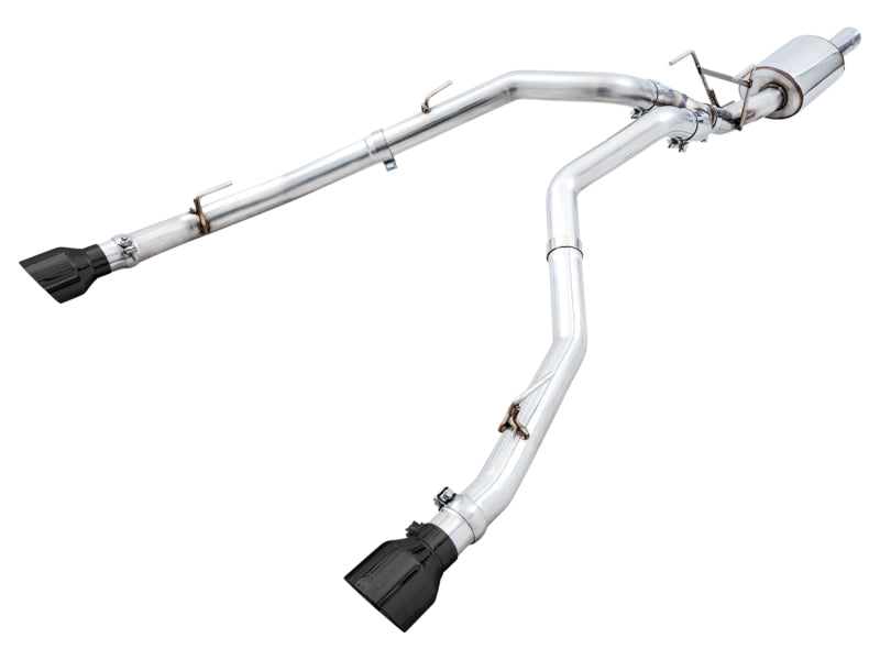 AWE Tuning 3015-33004 09-18 RAM 1500 5.7L (w/Cutouts) 0FG Dual Rear Exit Cat-Back Exhaust - Diamond Black Tips