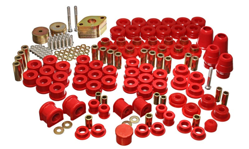 Energy Suspension 2.18108R 07-11 Jeep JK 4dr Red Hyper-Flex Master Bushing Set