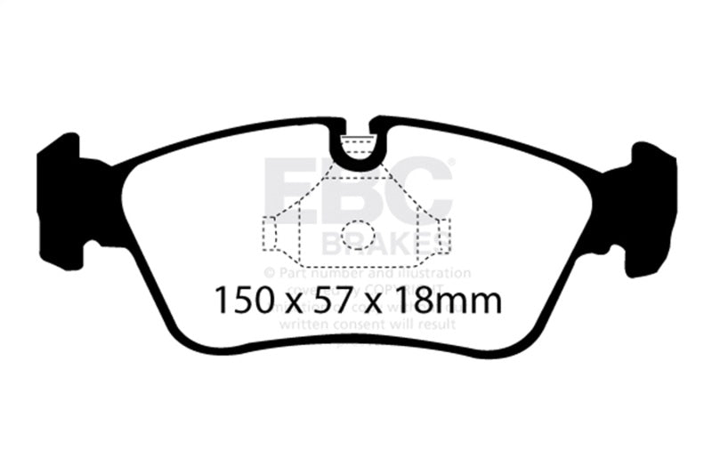 EBC DP41211R 99-02 BMW Z3 2.5 Yellowstuff Front Brake Pads