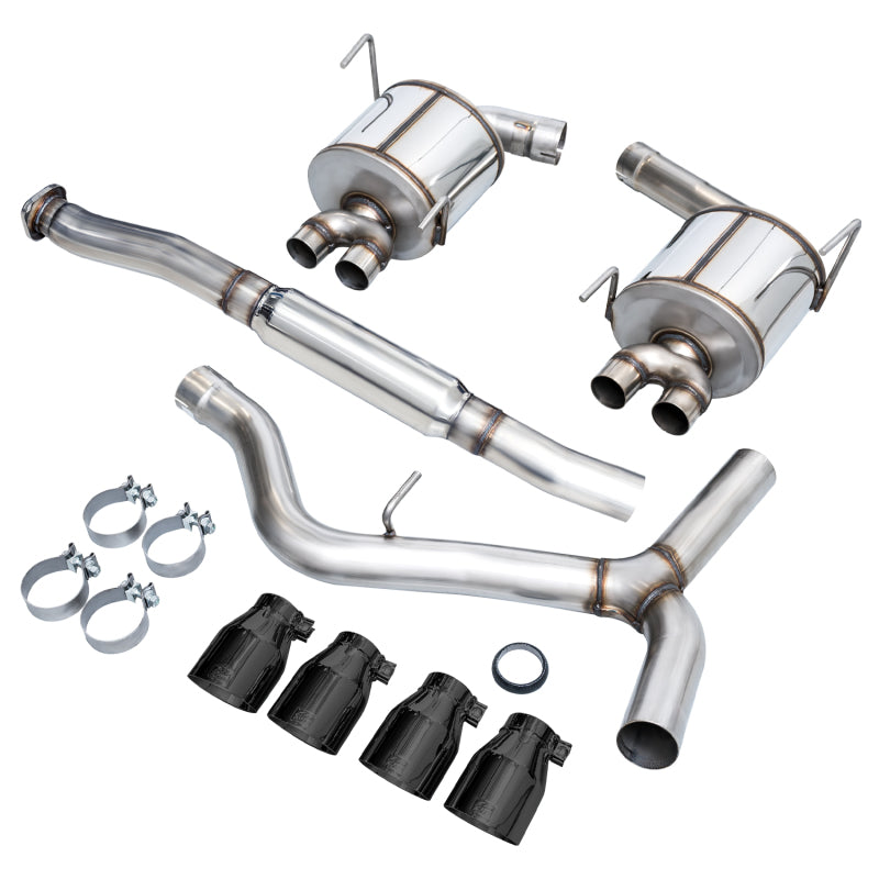 AWE Tuning 3015-43108 Subaru STI VA / WRX GV / STI GV Sedan Touring Edition Exhaust - Diamond Black Tip (102mm)