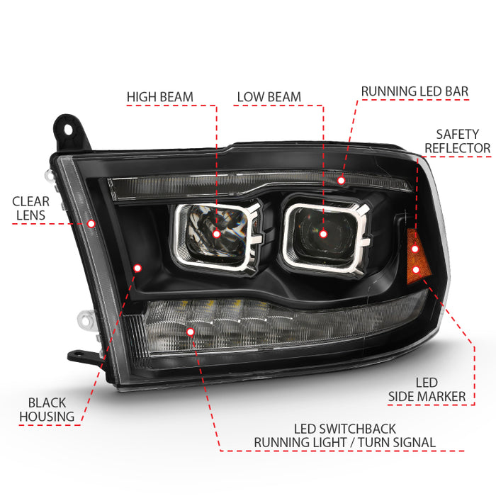 ANZO 111441 ANZ LED/Projector Headlights